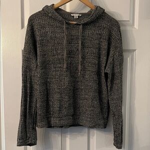 American Eagle Gray Knit Hoodie